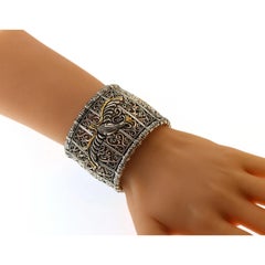 Konstantino Women's Metallic Paradise Sterling & 18K Gold Wide Bracelet