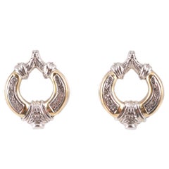 Used "Konstantino" Yellow Gold Sterling Silver Clip Earrings