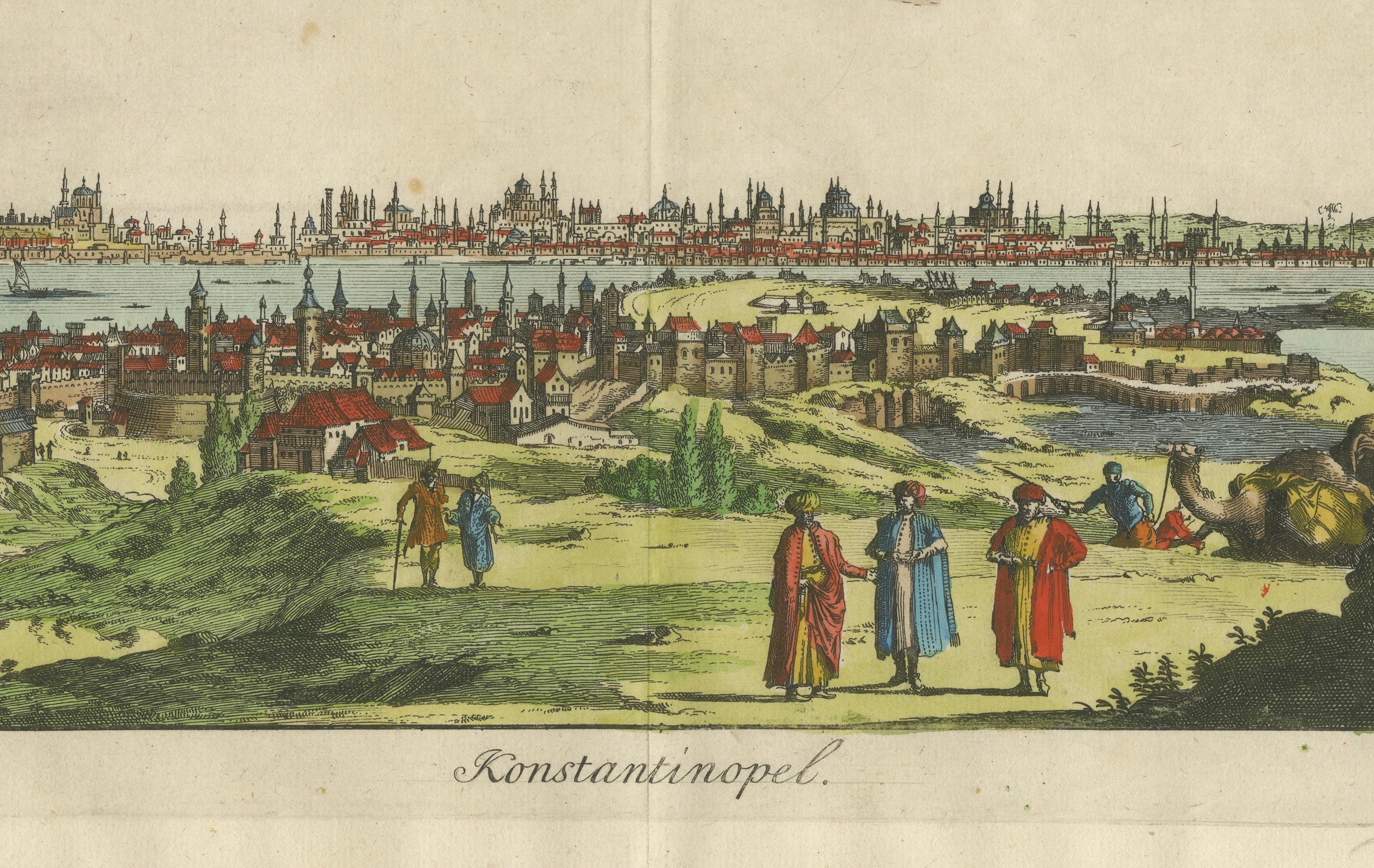 Konstantinopel - Vista panorámica de Estambul por François Halma, 1705 Holandés en venta