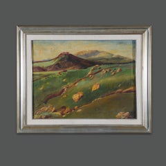 Konstantinos Maleas Credited Acropolis Landscape Painting