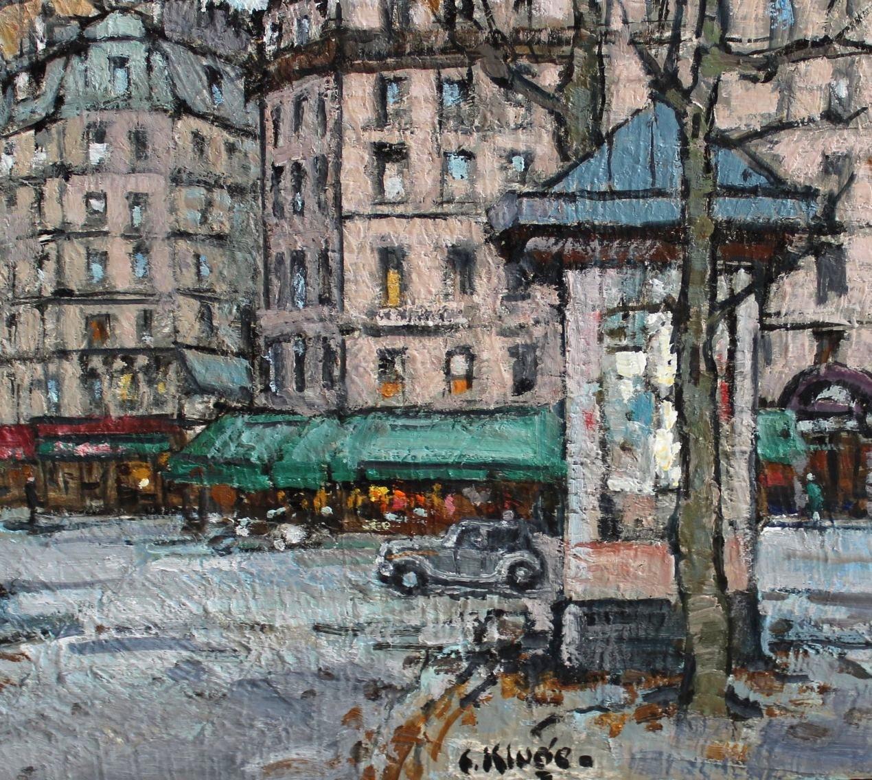 Paysage urbain, huile/toile, 61x91 cm - Impressionnisme Painting par Konstantins Kluge