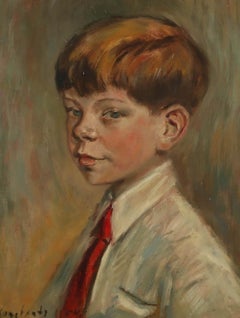 Konstanty - Polish School 1954 Oil, Smart Young Boy