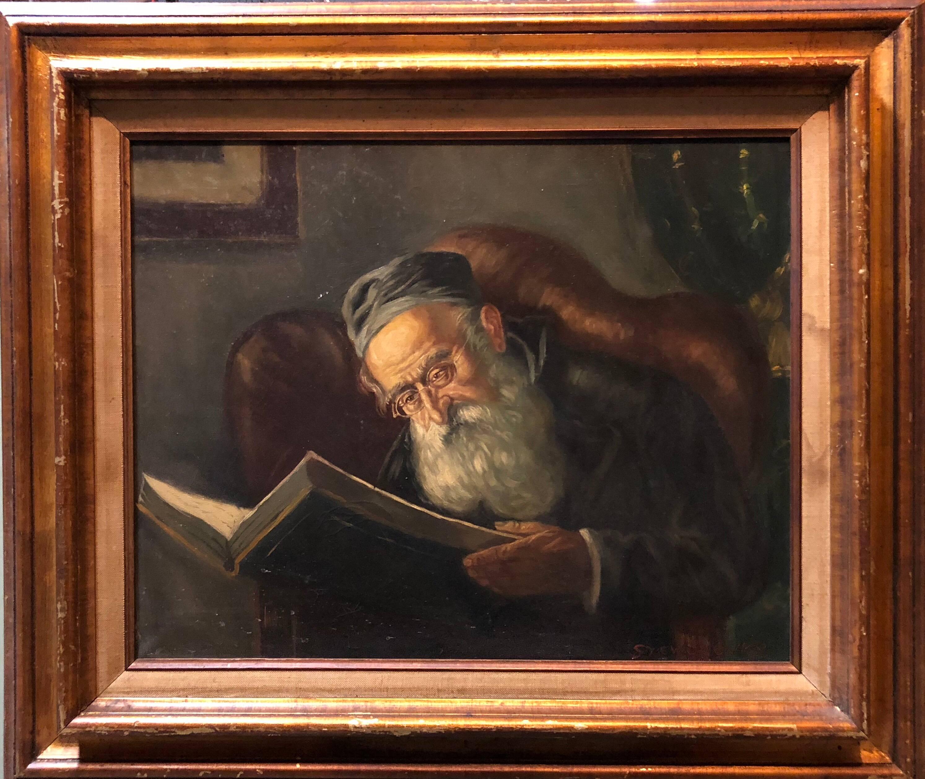 Konstanty Swewczenko (1910-1991), signed oil Judaica Oil Painting, Polish.
Konstantin Shevchenko studied at the Institute of Fine Arts in Warsaw in the years 1927 - 1928. Then, in 1932 he studied painting under the guidance of Kowarski and