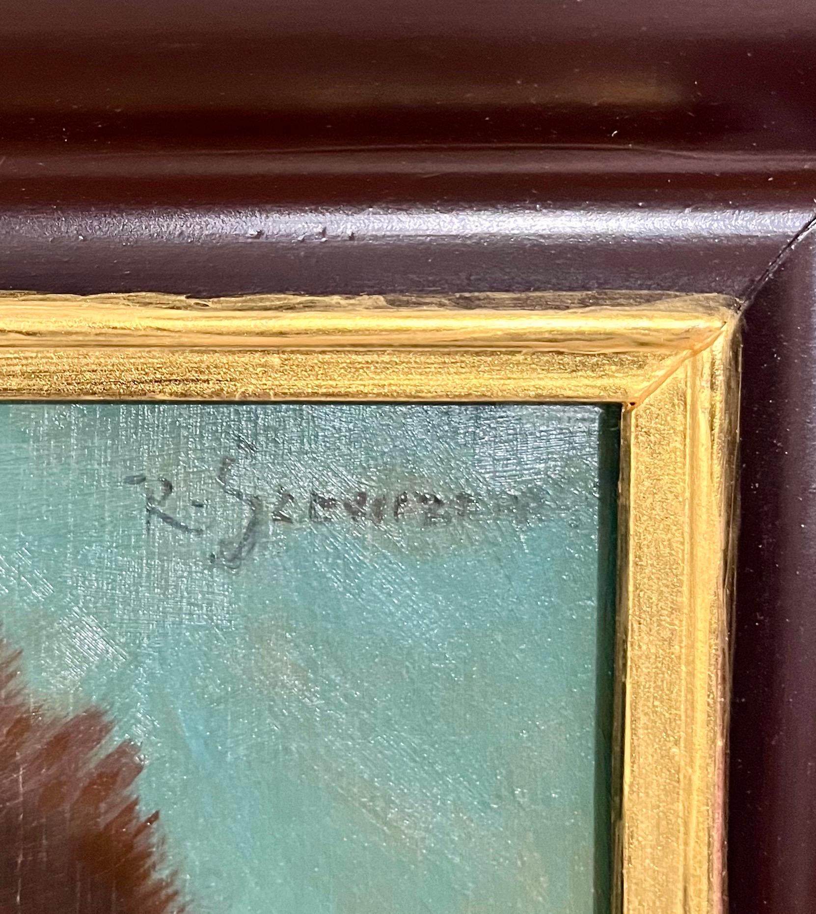 Polish Jewish Chassidic Rabbi Judaica Art Oil Painting Konstantin Szewczenko For Sale 1