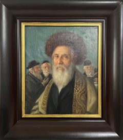 Polish Jewish Chassidic Rabbi Judaica Art Oil Painting Konstantin Szewczenko