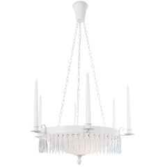 Bergsman Ceiling Lamp by Konsthantverk Tyringe, Brass & Glass