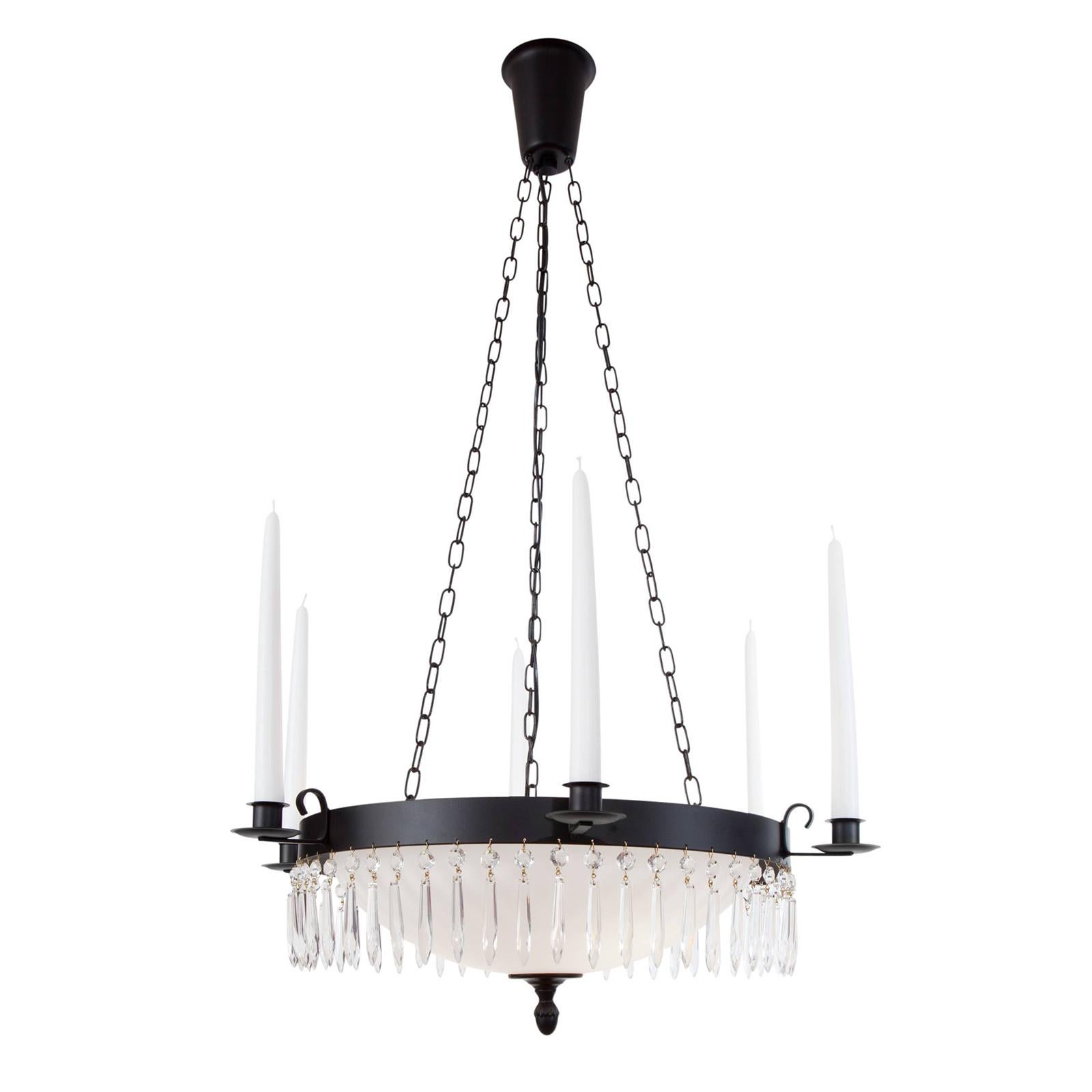 Konsthantverk Bergsman Black Ceiling Lamp In New Condition For Sale In Barcelona, Barcelona