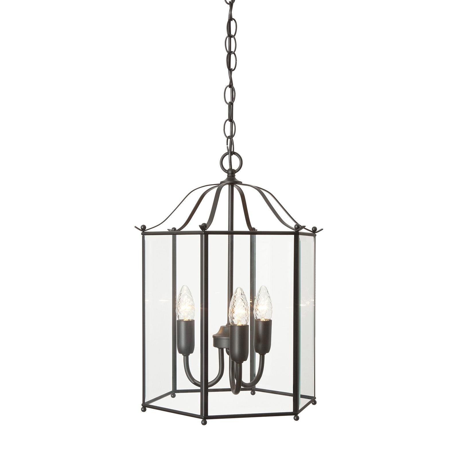 Swedish Konsthantverk Glimminge 3 Arms Black Brass Ceiling Lamp For Sale