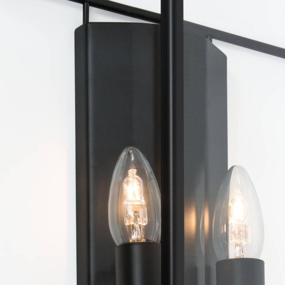 Scandinavian Modern Konsthantverk Glimminge Black Large Wall Lamp For Sale