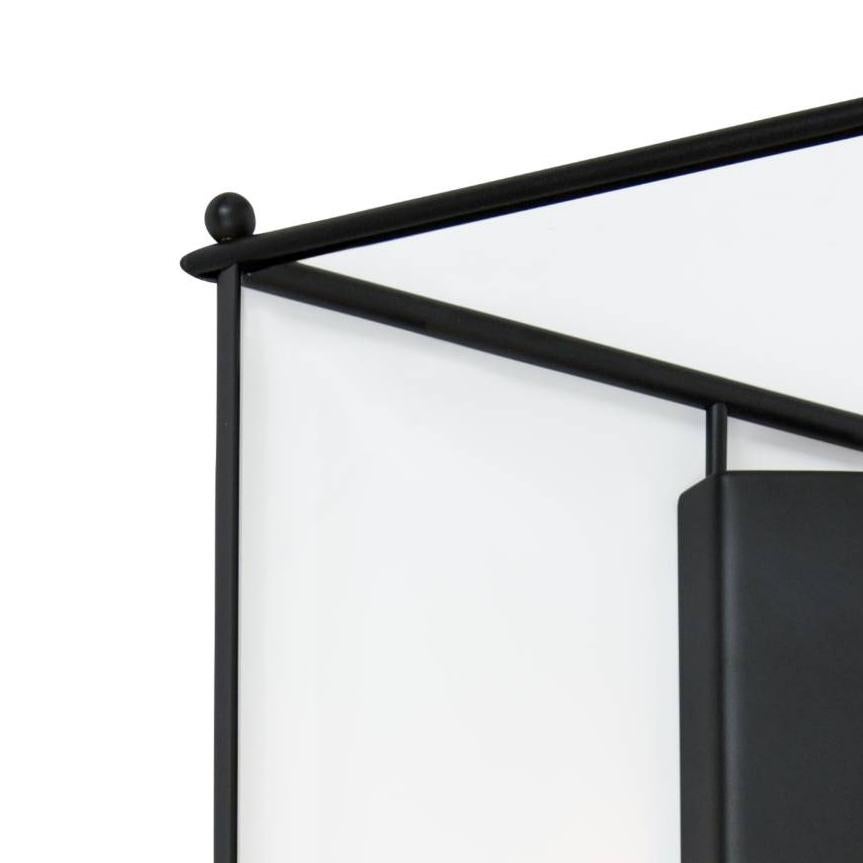 Swedish Konsthantverk Glimminge Black Large Wall Lamp For Sale