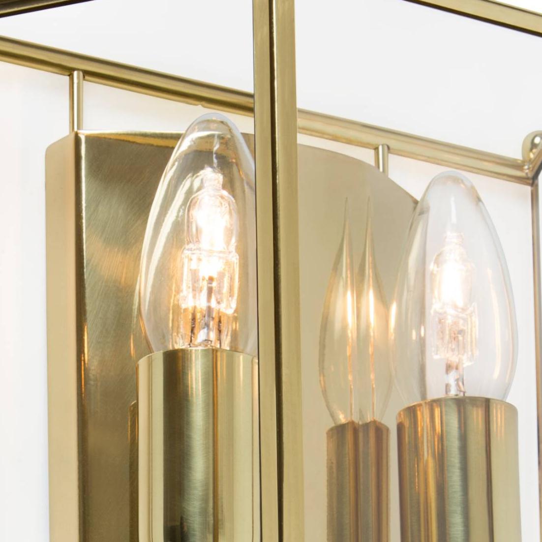Scandinavian Modern Konsthantverk Glimminge Brushed Brass Small Wall Lamp For Sale