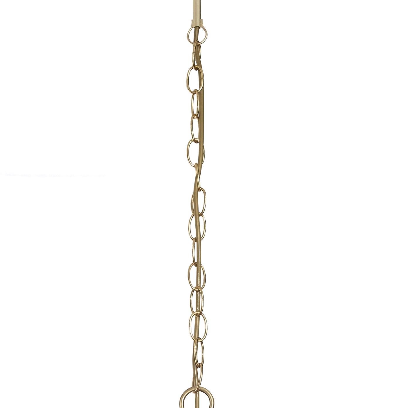 Scandinavian Modern Konsthantverk Glimminge Large 3 Arms Brass Ceiling Lamp For Sale