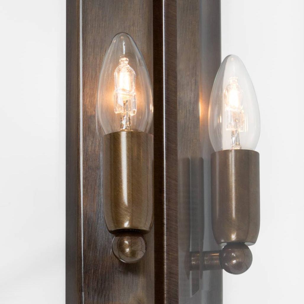 Scandinavian Modern Konsthantverk Glimminge Oxidized Brass Large Wall Lamp For Sale
