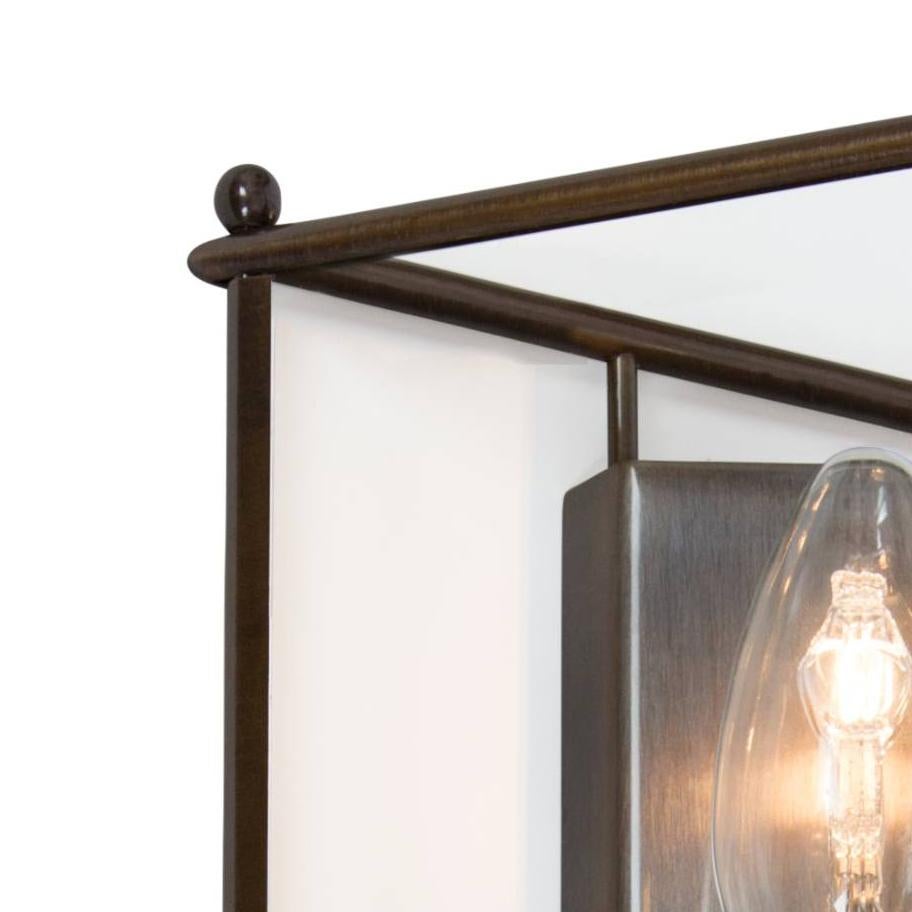 Svedese Lampada da parete piccola Konsthantverk Glimminge in ottone ossidato in vendita