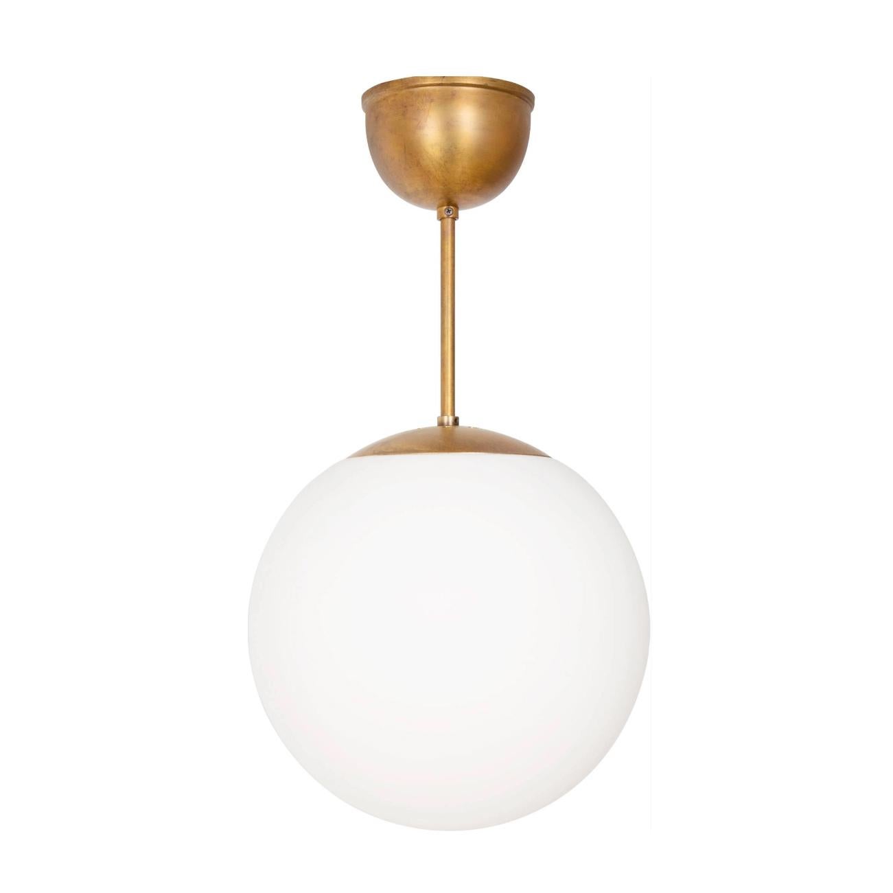 Swedish Konsthantverk Glob Brass D30 Ceiling Lamp For Sale