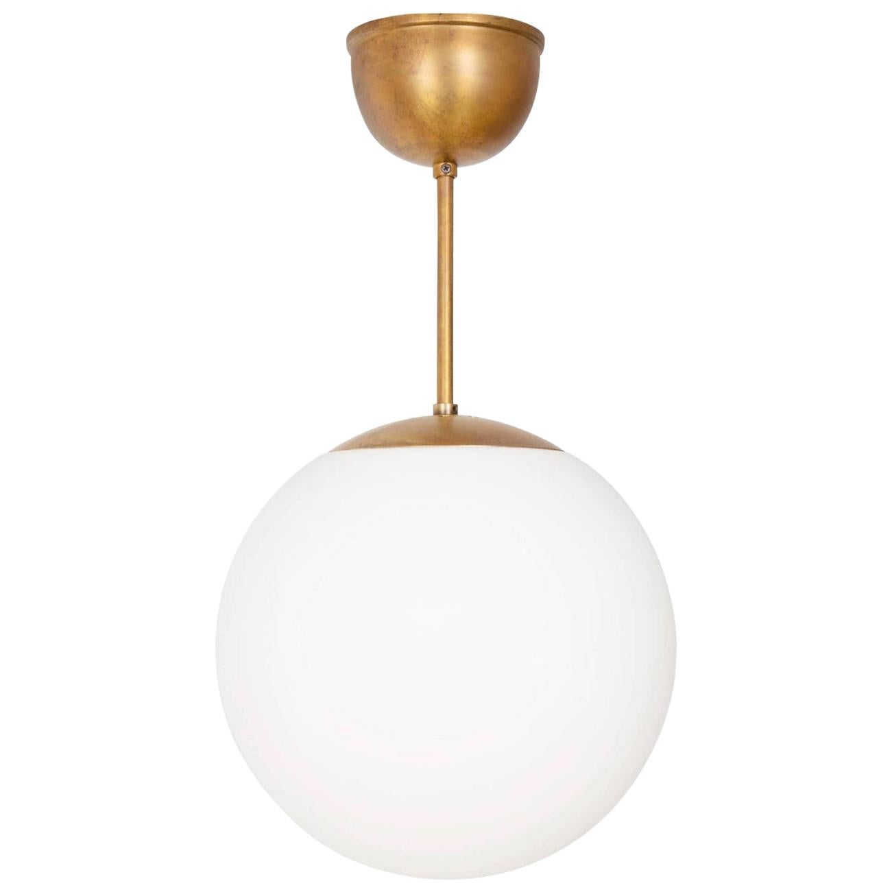 Konsthantverk Glob Brass D30 Ceiling Lamp For Sale