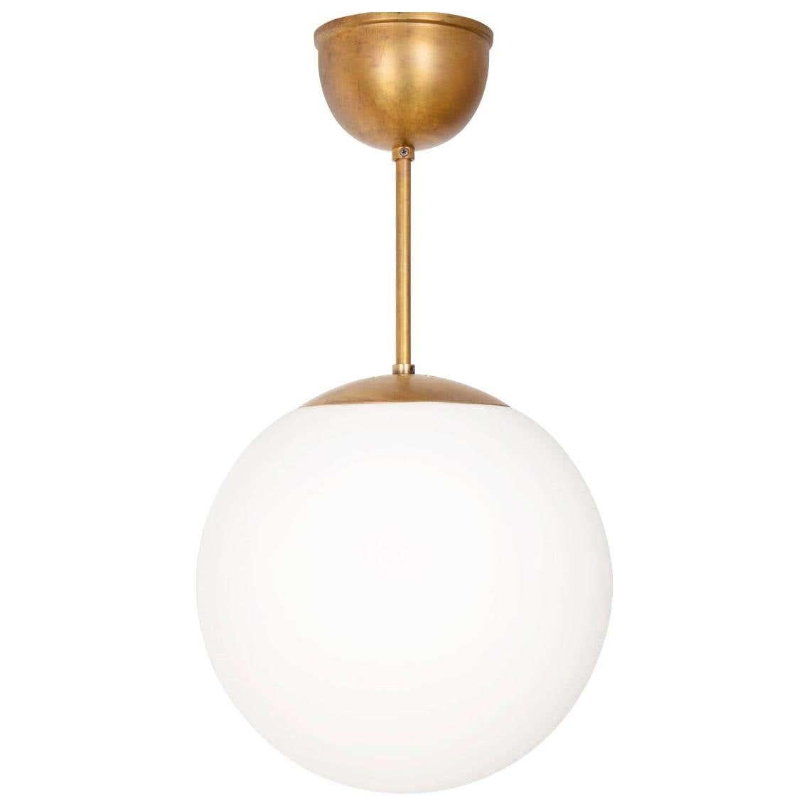 Contemporary Konsthantverk Glob Brass D35 Ceiling Lamp For Sale