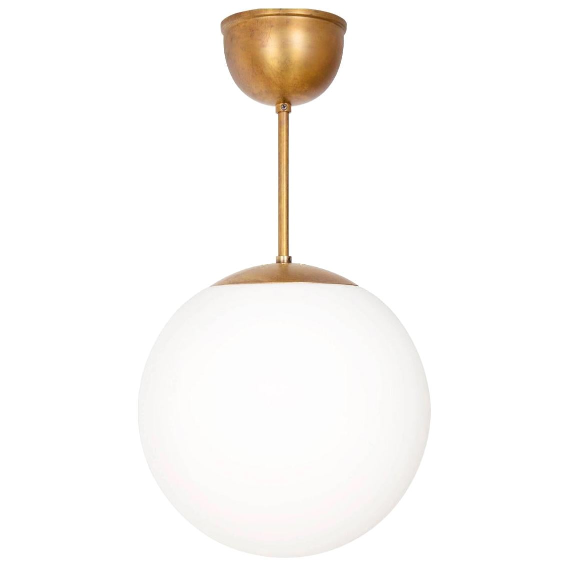 Konsthantverk Glob Brass D35 Ceiling Lamp For Sale