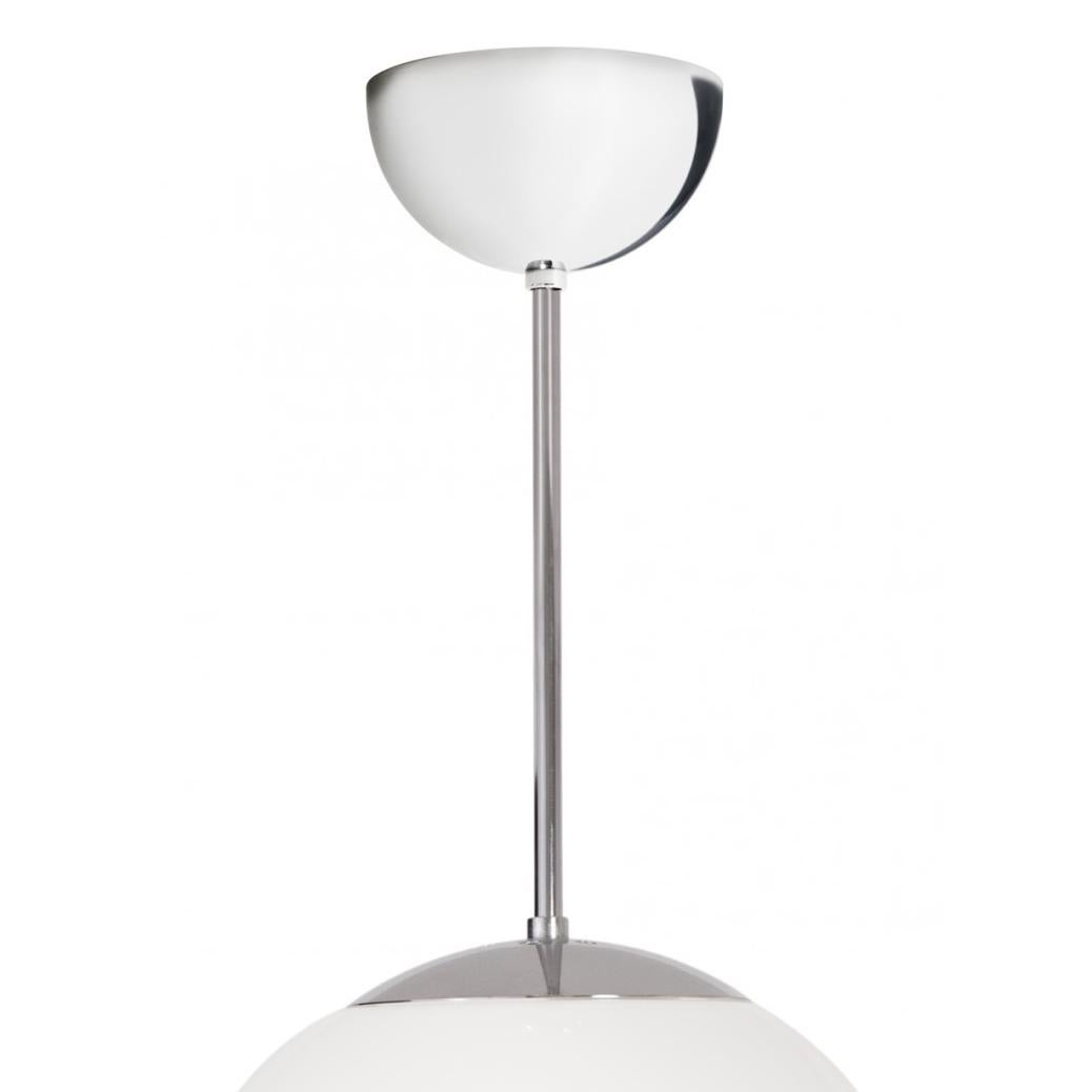 Scandinavian Modern Konsthantverk Glob Chrome D20 Ceiling Lamp For Sale