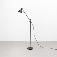 Konsthantverk KH#1 Black Raw Brass Floor Lamp Available Now