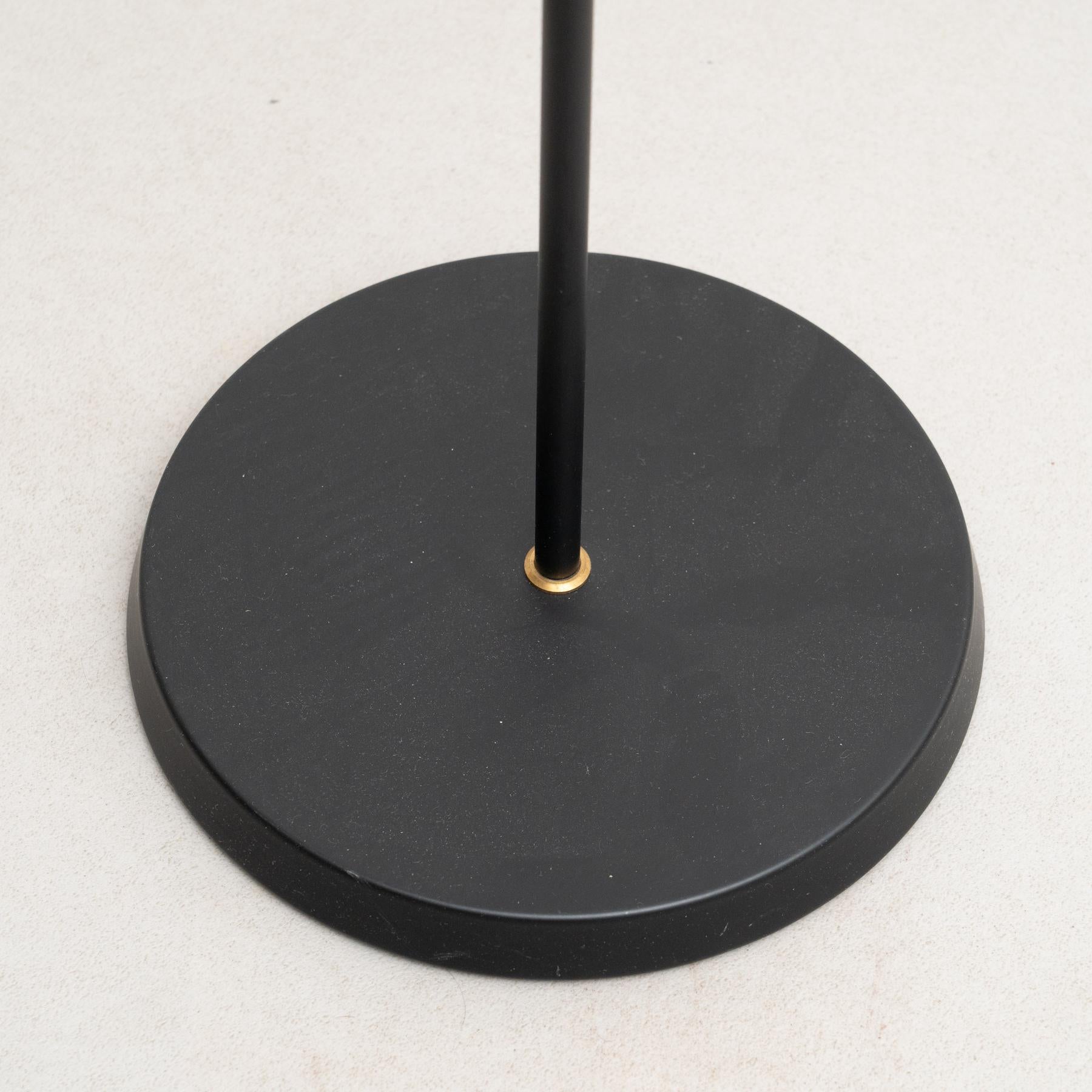 Konsthantverk KH#1 Black Raw Brass Floor Lamp For Sale 8