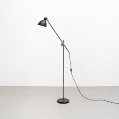 Konsthantverk KH#1 Black Raw Brass Floor Lamp In Stock Now