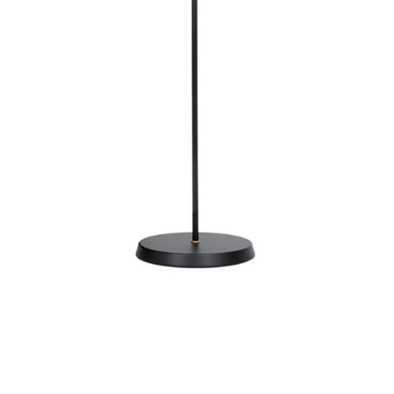 Swedish Konsthantverk Kh#1 Black Raw Brass Floor Lamp For Sale