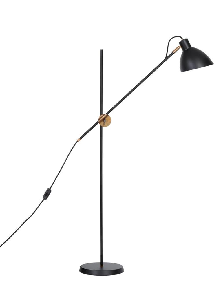 Contemporary Konsthantverk KH#1 Black Raw Brass Floor Lamp