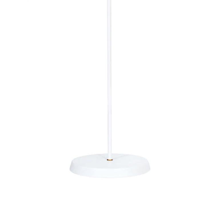 Swedish Konsthantverk KH#1 White Raw Brass Floor Lamp For Sale
