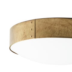 Lampada da soffitto Svep Large in ottone grezzo di Konsthantverk, moderna e di metà secolo