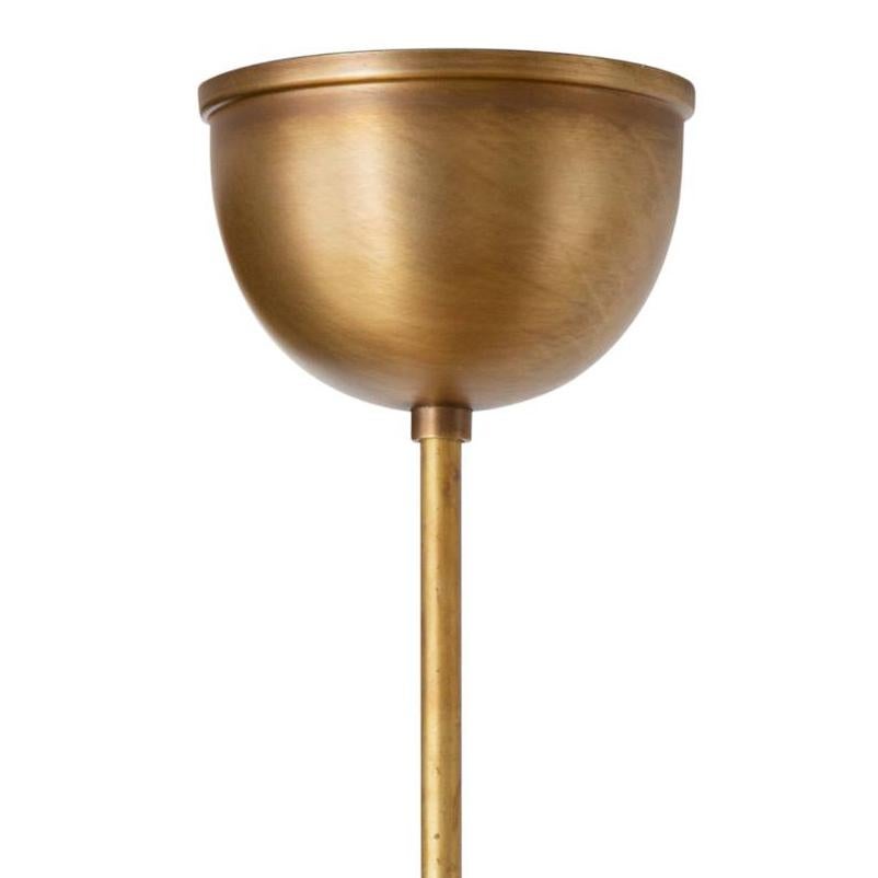 Konsthantverk Pendant Globe Raw Brass Clear Glass Ceiling Lamp In New Condition For Sale In Barcelona, Barcelona