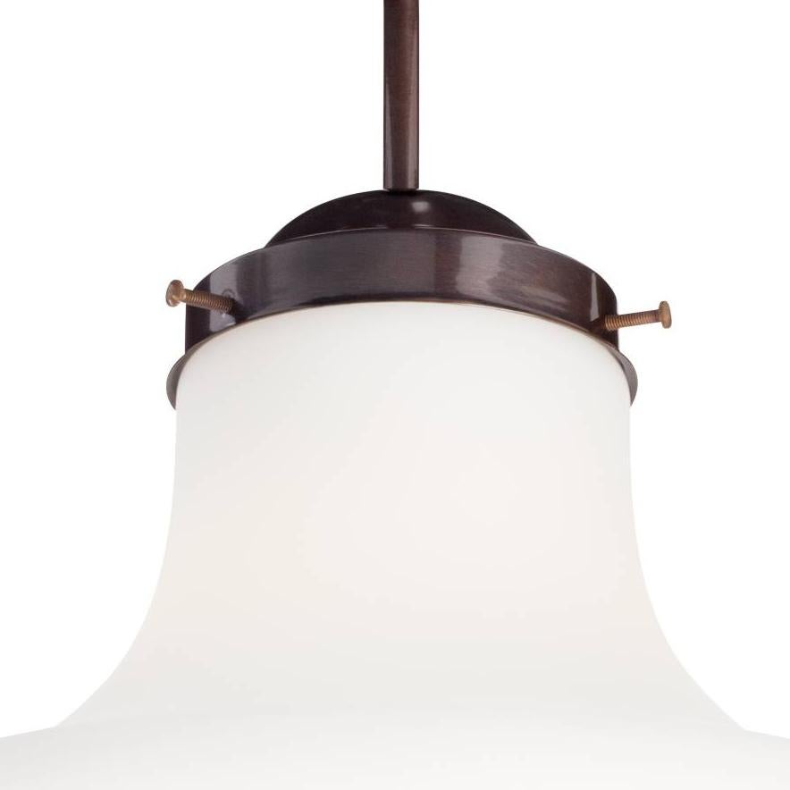 Swedish Konsthantverk Pendant Stoby Oxide D25 Opal Glass Ceiling Lamp For Sale