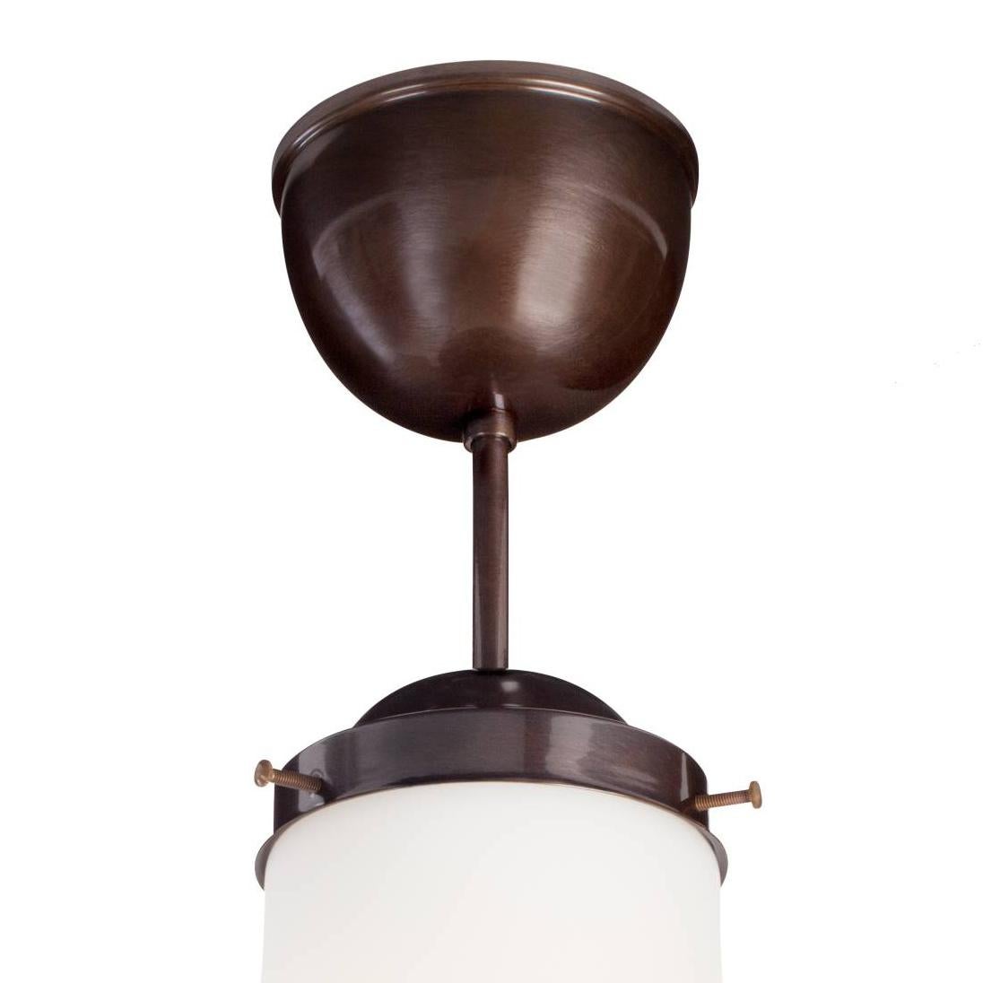 Scandinavian Modern Konsthantverk Pendant Stoby Oxide D30 Opal Glass Ceiling Lamp For Sale