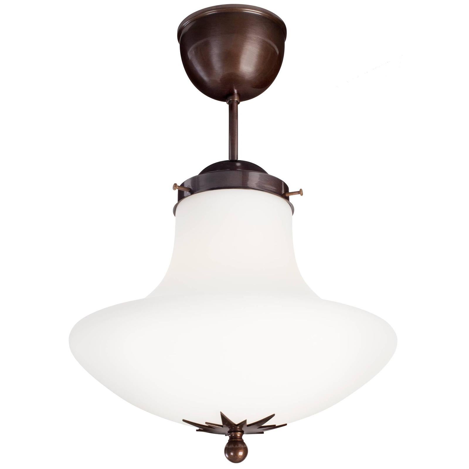 Konsthantverk Pendant Stoby Oxide D40 Opal Glass Ceiling Lamp In New Condition For Sale In Barcelona, Barcelona