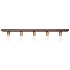 Lampada da soffitto Konsthantverk Raad in ottone grezzo e ferro ossidato