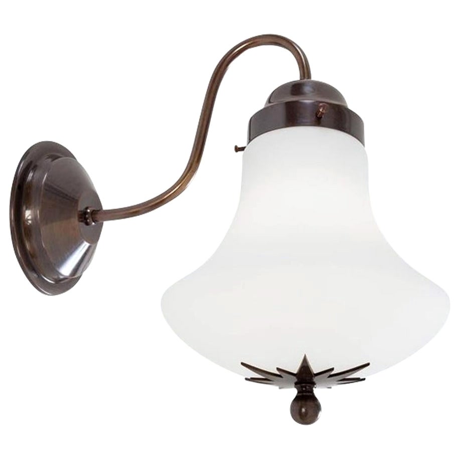 Konsthantverk Stoby Lampe murale en laiton oxydé en vente