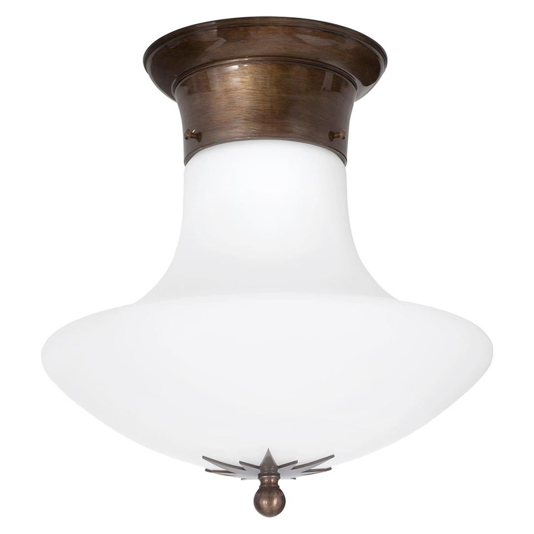 Lámpara de Techo Konsthantverk Stoby Óxido D30 Cristal Ópalo