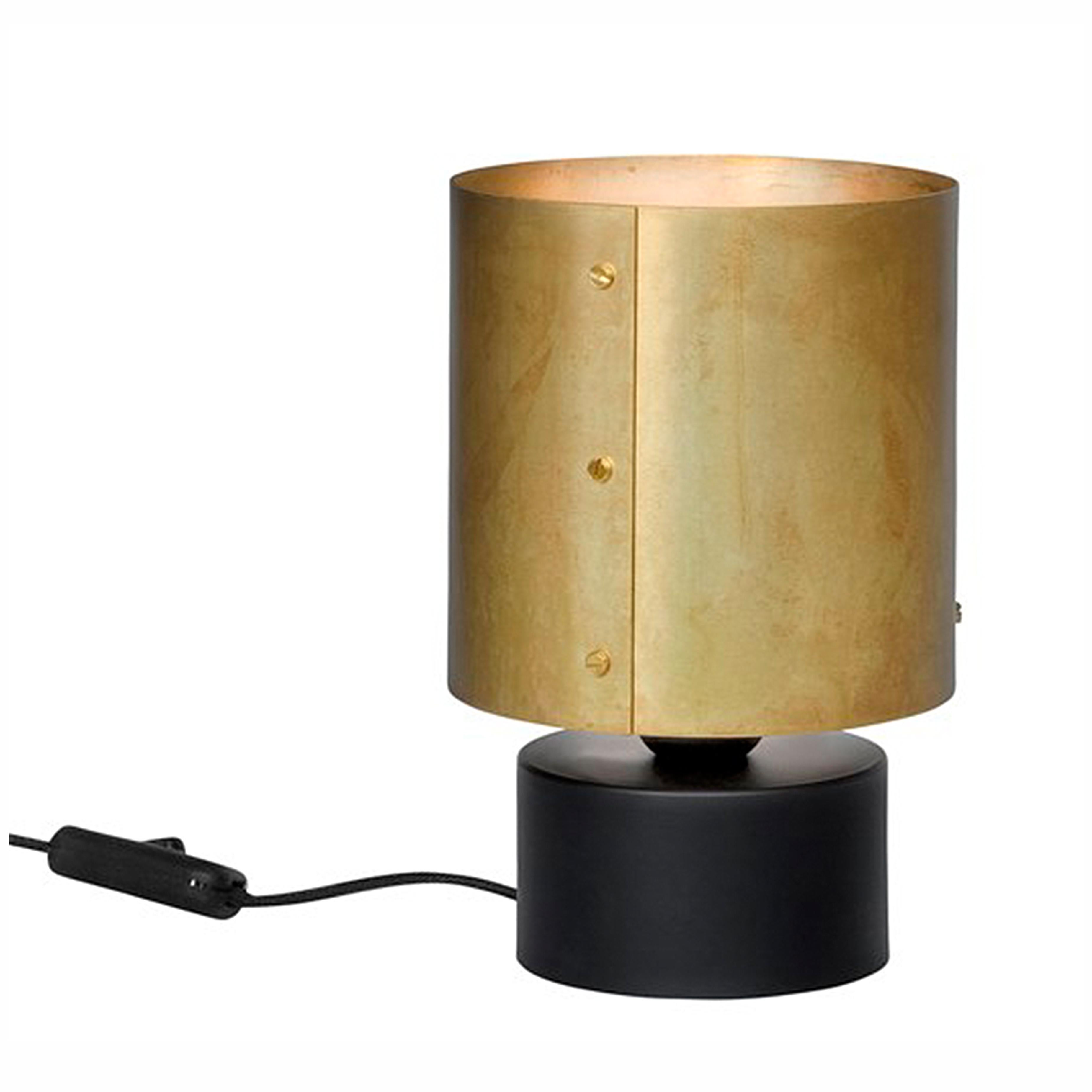 Konsthantverk Svep Black Raw Brass Table Lamp In New Condition For Sale In Barcelona, Barcelona