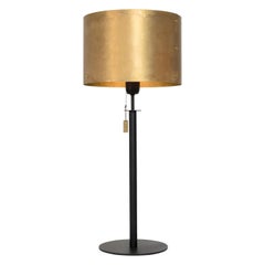 Konsthantverk Svep Black Raw Brass Table Lamp