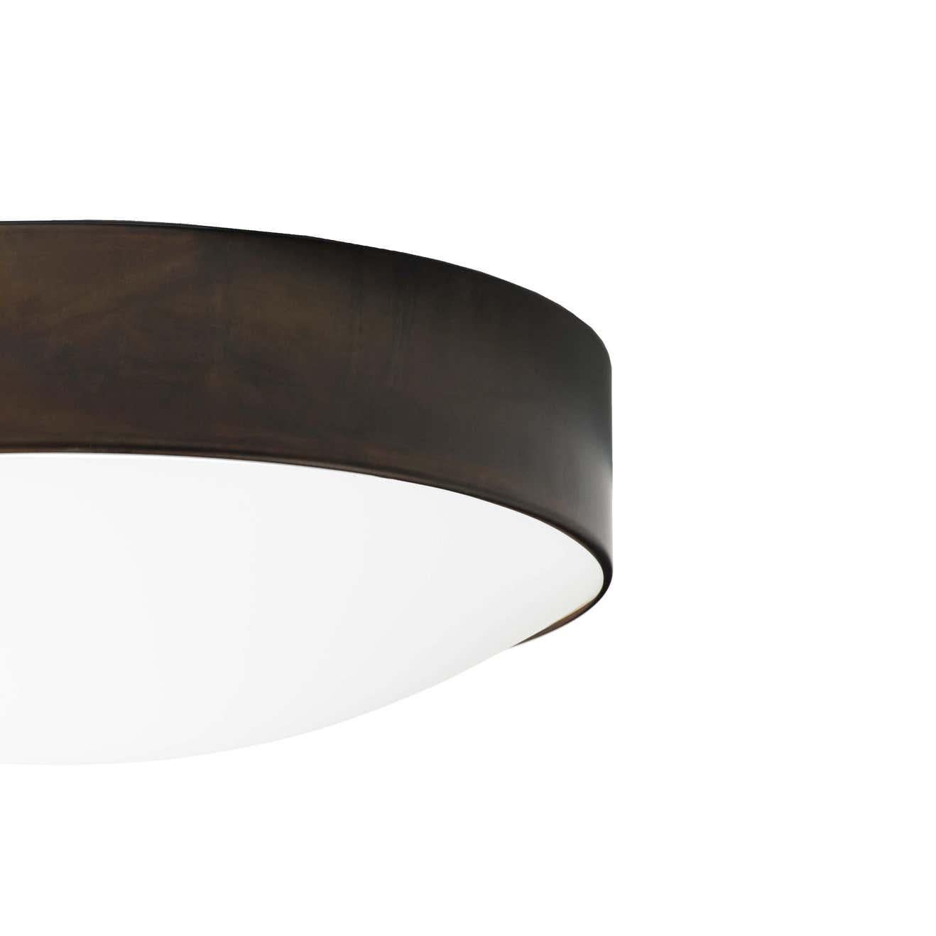 Konsthantverk Svep Large Iron Oxide Ceiling Lamp In New Condition For Sale In Barcelona, Barcelona