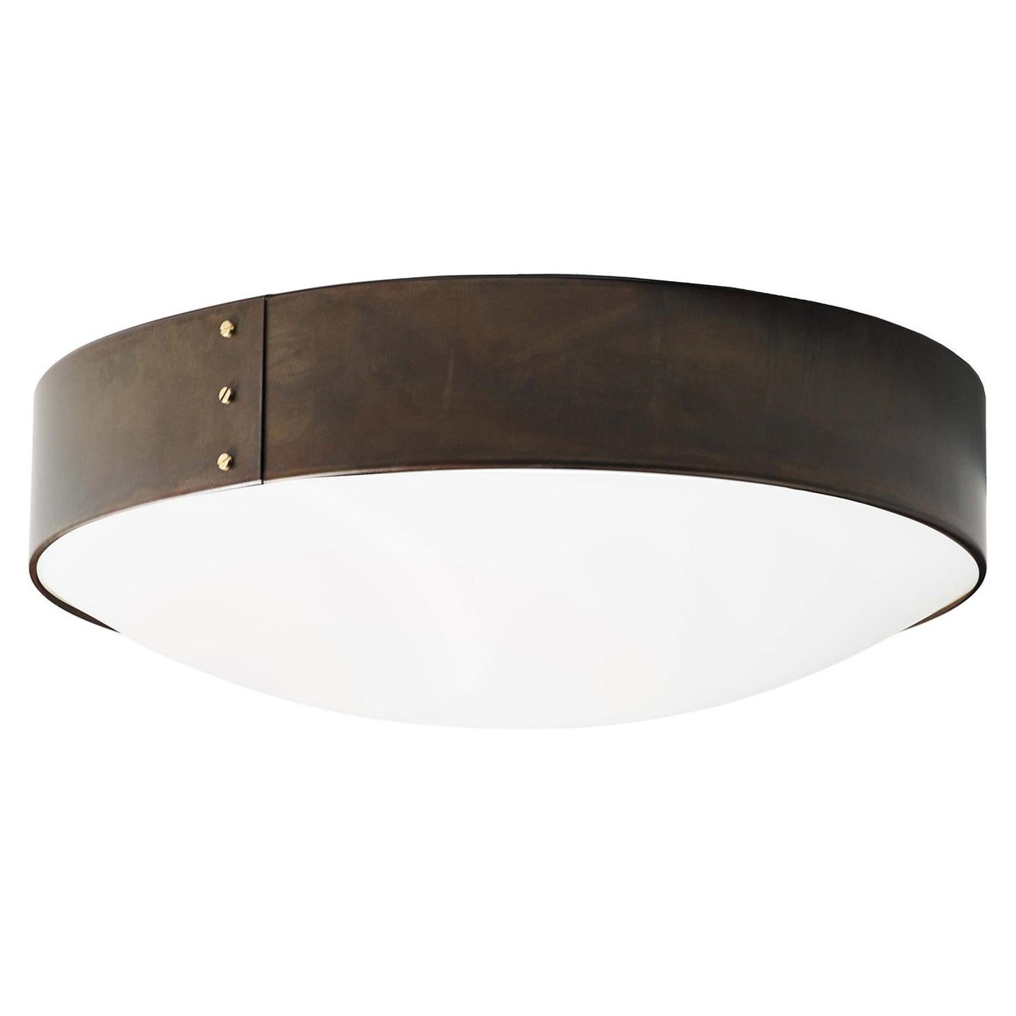 Konsthantverk Svep Large Iron Oxide Ceiling Lamp For Sale