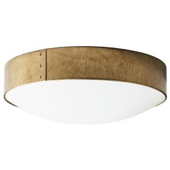 Konsthantverk Svep Small Raw Brass Ceiling Lamp