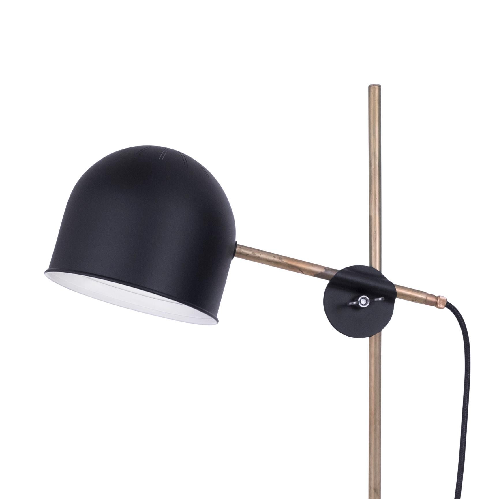 Table lamp manufactured by Konsthantverk

KH#2 table
Measures: Br 400 mm
H 580 mm
Max 40 W E27
1002-8 black/raw brass

This lamp is wired for Europe, if used in US or any other country the client will need to convert it.

The lamps are wiring with