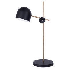 Konsthantverk Tyringe KH#2 Table Lamp, Black & Brass, Modern Design