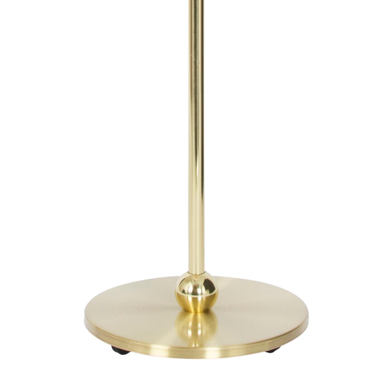 Scandinavian Modern Konsthantverk Uno Large Polished Brass Table Lamp For Sale