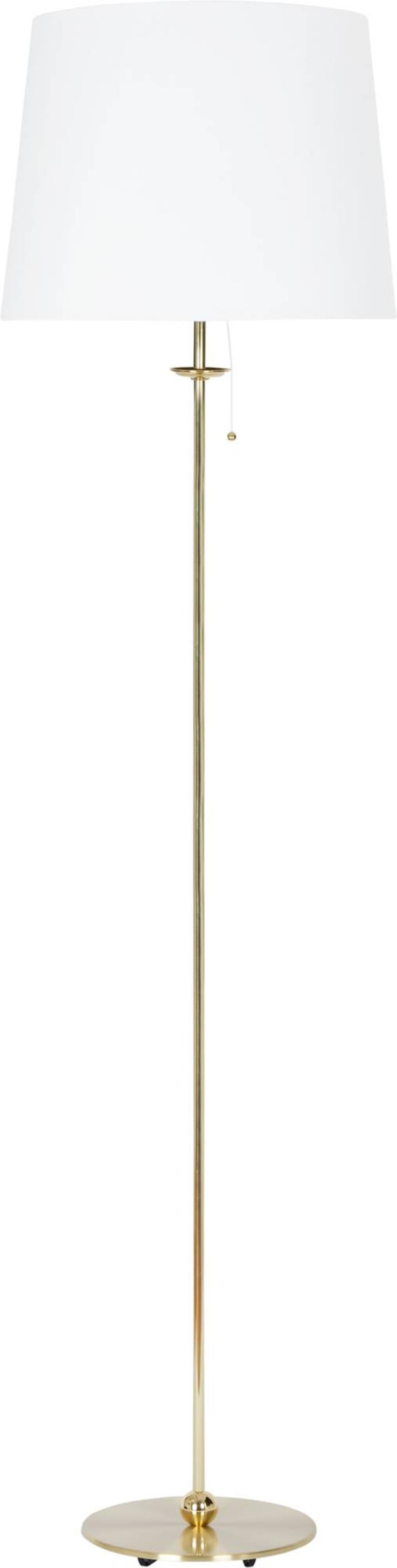 Swedish Konsthantverk Uno Large Polished Brass Table Lamp For Sale