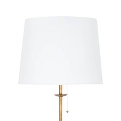 Konsthantverk Uno Large Raw Brass Table Lamp, Scandinavian Design