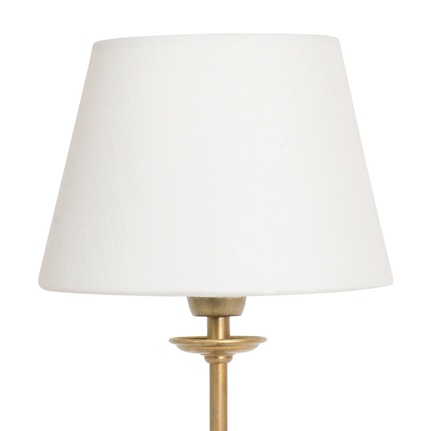 Lamp model Uno medium raw brass table lamp designed by Konsthantverk and manufactured by themselves.

The production of lamps, wall lights and floor lamps are manufactured using craftsman’s techniques with the same materials and techniques as the