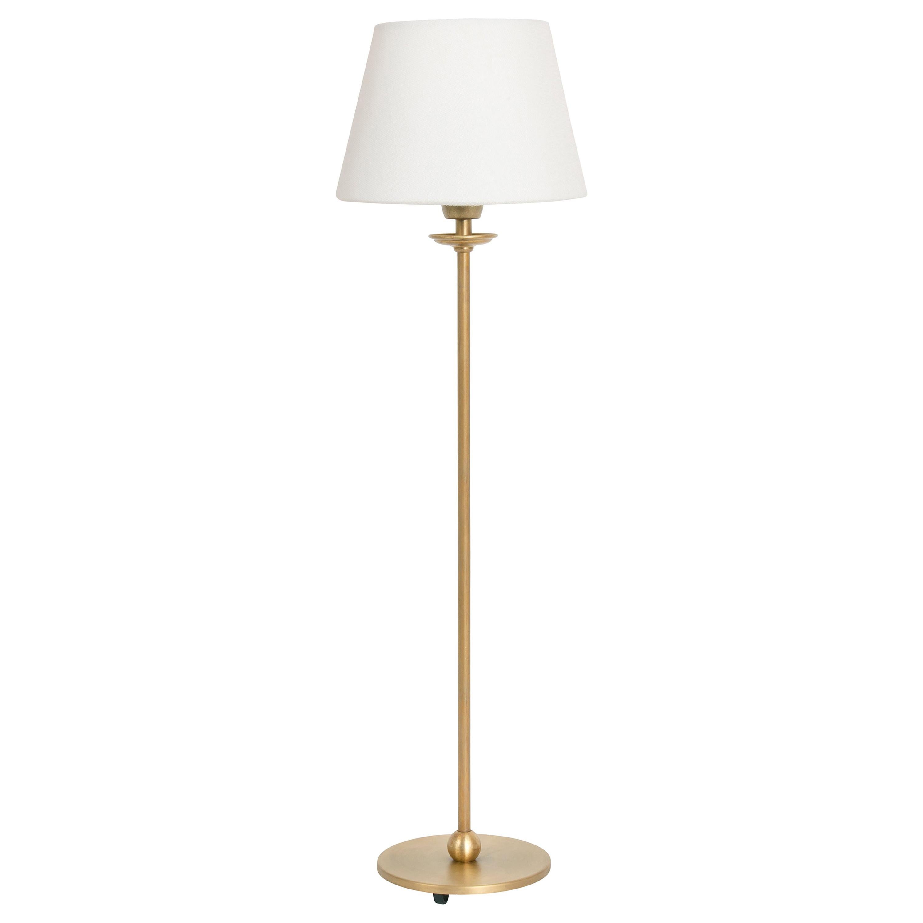 Konsthantverk Uno Medium Raw Brass Table Lamp For Sale