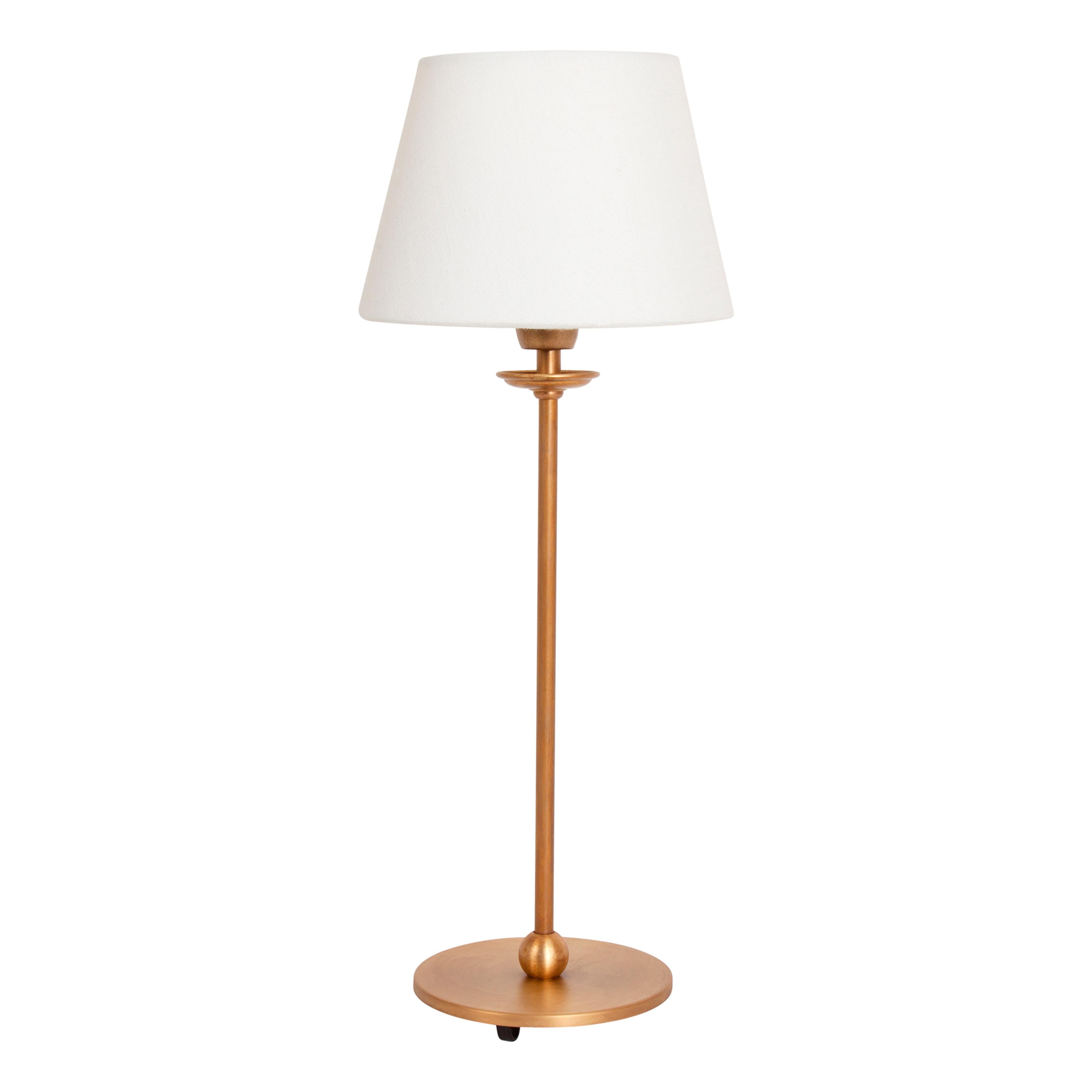 Contemporary Konsthantverk Uno Small Brass Table Lamp For Sale
